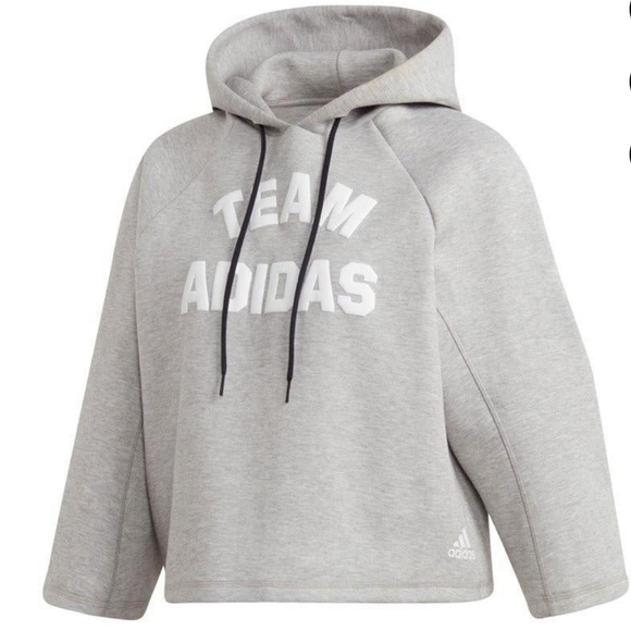 Adidas Women's VRCT Cropped Pullover Hoodie - Picture 1 of 3